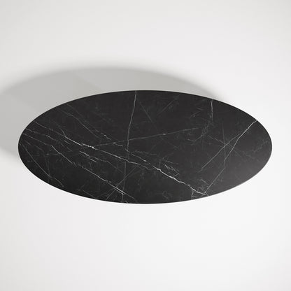 Tomoon Dining Table Oval - Marquina Marble