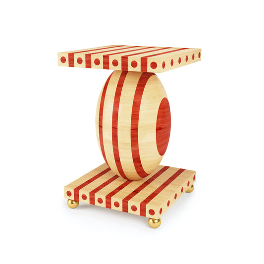 Striped Side Table