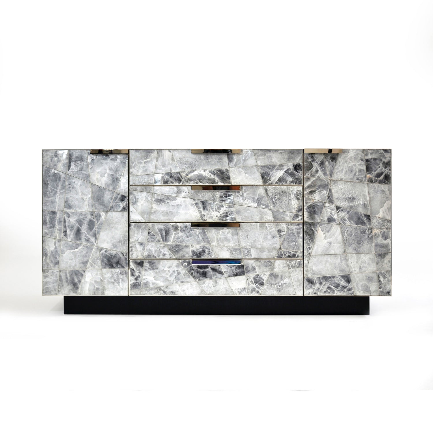 Mosaic Sideboard in Selenite and Nickle