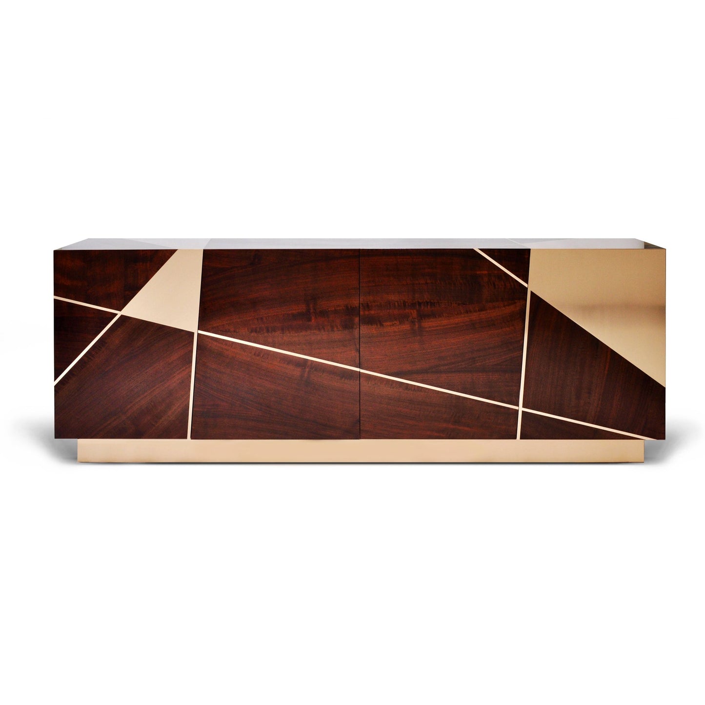 Ray Cabinet in Claro Walnut and Bronze